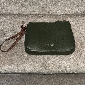 Anne Klein Olive Wristlet Clutch